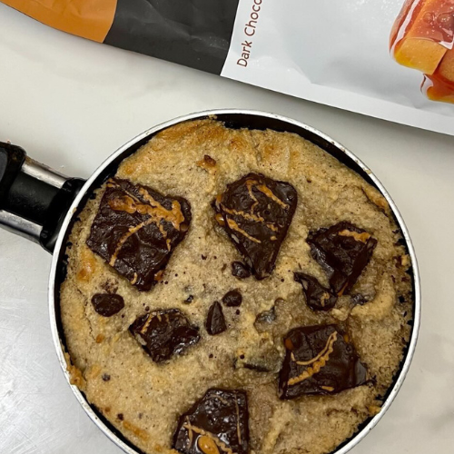 Sea Salt Caramel Chocolate Skillet Cookies